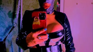 PVC TOP SHEMALE IN LATEX HOOD FULL SERVICES WITH SUB SISSY GUY 1