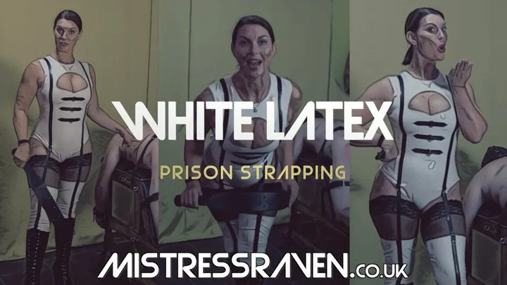 [055] White Latex Prison Strapping