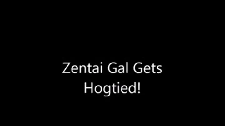 Zentai Gal Gets Hogtied