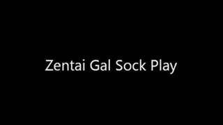 Zentai Gal Shows Off Her Socks
