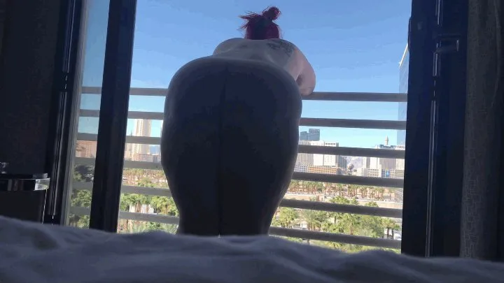 Big Butt BBW Naked Bent Over Balcony