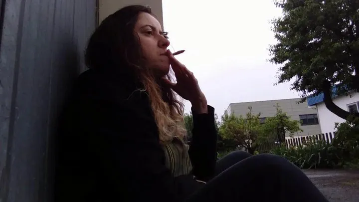 Smoking In A Rainy Day