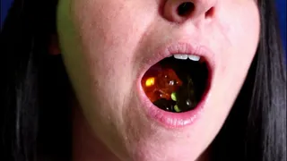 Gummy bears into my mouth.