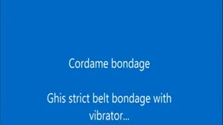Ghis strict belt bondage with vibrator