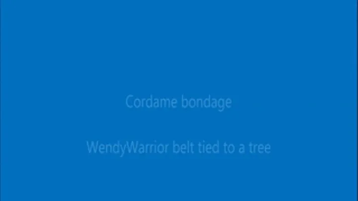 WendyWarrior belt tied to a tree