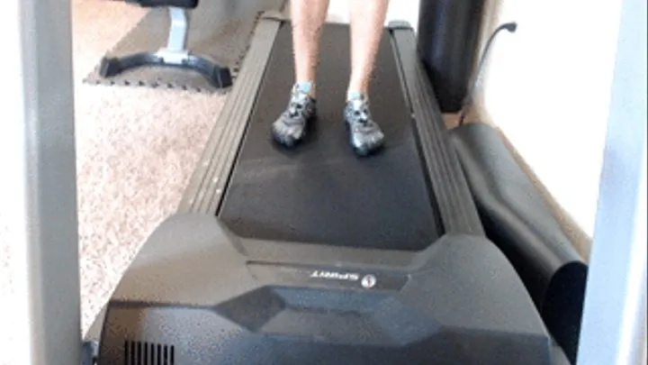 Max walks on the Treadmill