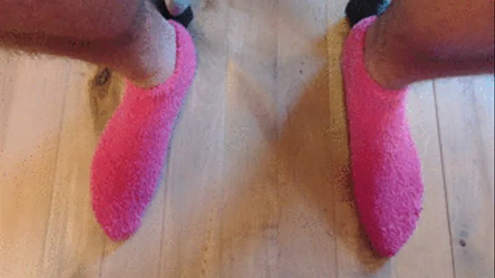 Pink Fuzzy Ankle Socks