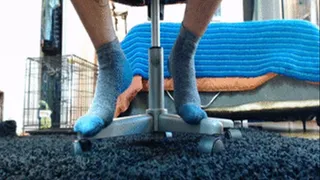 Grey and Blue Ankle Socks