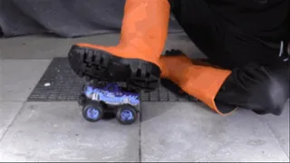 RC Car under my strong new Wellies