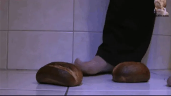 Bread rolls under my wooden Clog