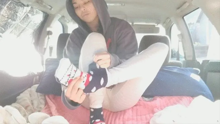 Yvette Demonne: Sock Strip - Sweaty Christmas Socks in the Car