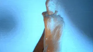 Worship of feet with cream