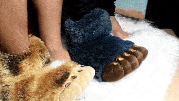 Slippers of very soft monkeys