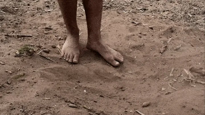 Feet in the hot sand