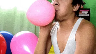 Blowing up balloons