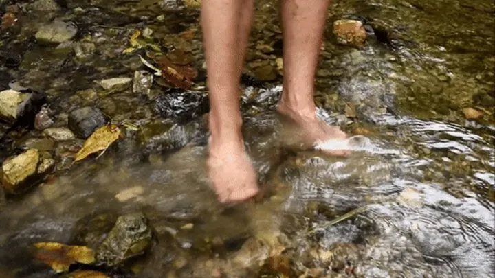 A foot bath in the river