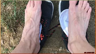 Dirty And Sweaty Feet After Running