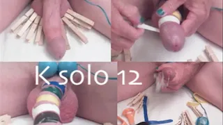 Heteroflexible K solo V12: thin fit muscular hung older twunk uninhibited masturbation kink clothespins and tape