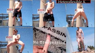 No Trespassing - solo outdoor masturbation