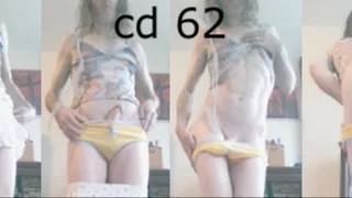 Heteroflexible K crossdressing 62: slender fit older hung transvestite skirt and panties