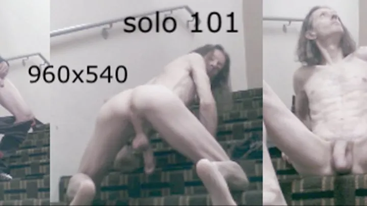 Heteroflexible K solo V101: thin fit muscular hung older twunk hotel stairs nudity