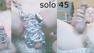 Heteroflexible K solo V45: thin fit muscular hung older twunk chain cock ring and in asshole