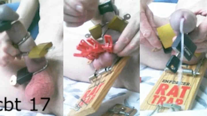 solo cbt 13 - hung solo amateur cbt locks clothespins and rat traps