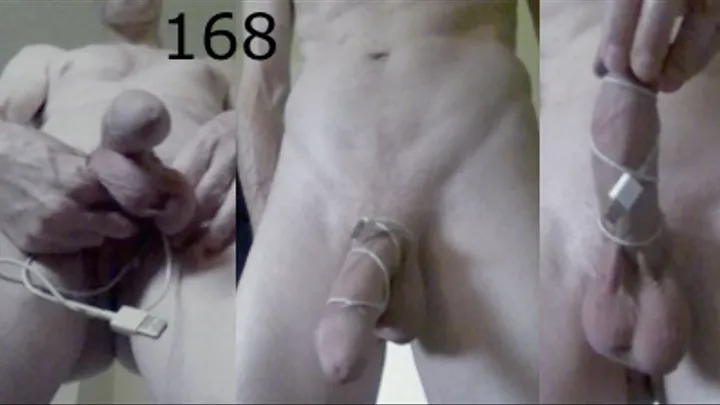 Heteroflexible K solo V168: thin slim fit muscular vascular hung older iPod cord as makeshift cockring