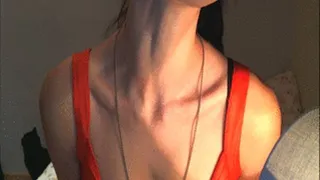 Neck, veins and lace.