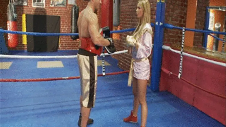 Amazing busty blonde fucks horny boxing coach