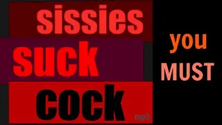 sissies suck cock (MP3 audio)