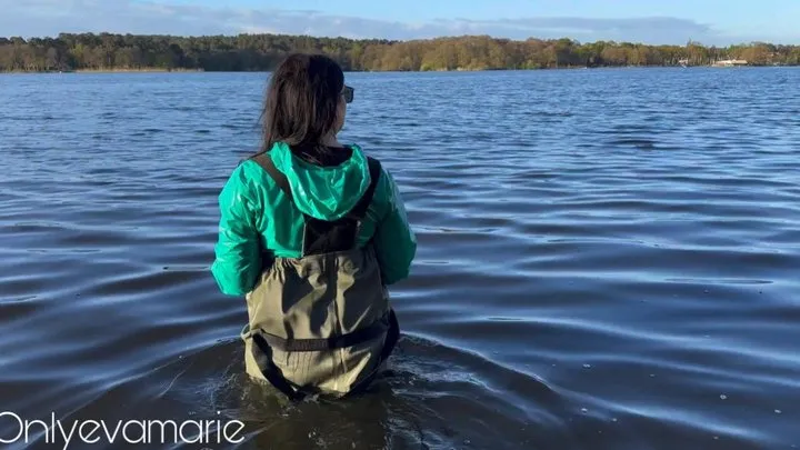 Wader Girl In Lake