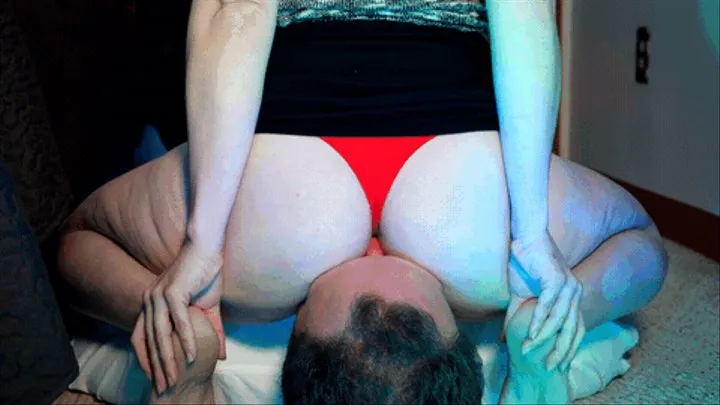 Red Thong Facesit