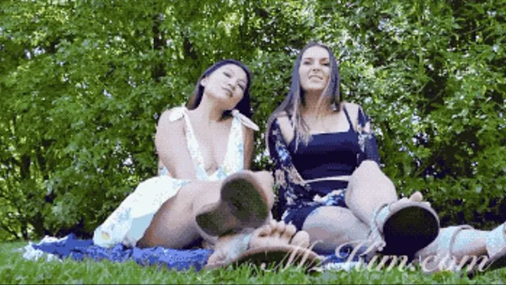 Foot Worship Goddess Emerald And Mz Kim Foot Fetish Humiliation JOI