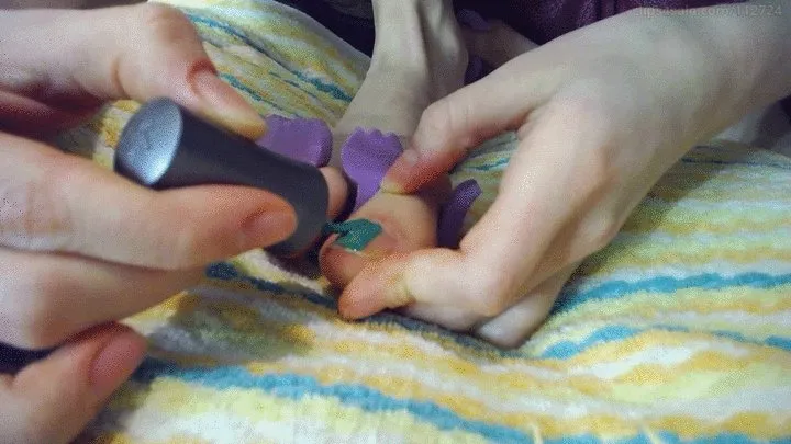 Applying Toenail Polish