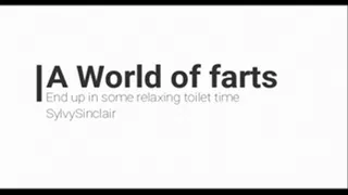 A whole world of farts end up on a relaxing toilet time