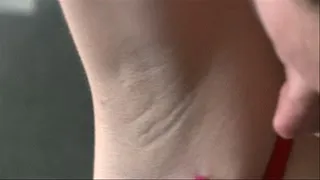 Slave licking armpits (sweat fetish)