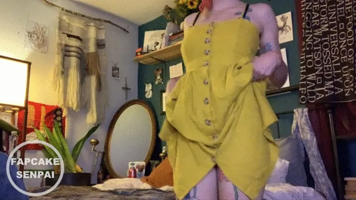 Striptease in Yellow Dress