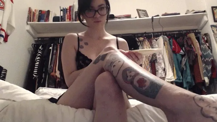 17 Lotion Tattooed Feet and Leg Tease