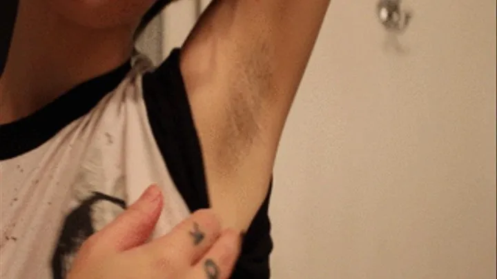 Up Close Armpit Showoff and Shaving Denial