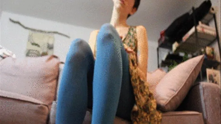 Blue Leggings and Heels Dangling and Worship