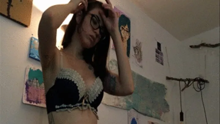 75 - Japanese Bra and Boob Tease in Glasses