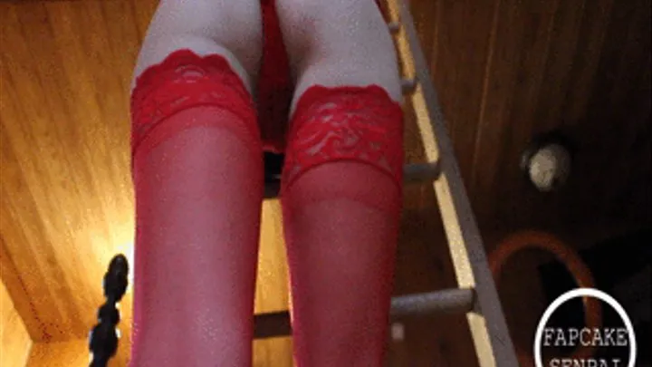 POV christmas ass worship in thigh highs and panties