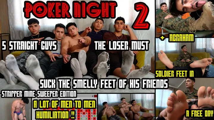 Poker Night 2 - The loser must lick the smelly feet of his friends, This time they even trample the loser