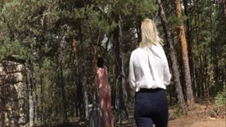 STUPID SLAVE PUNISHED IN THE FIELD (part 2)