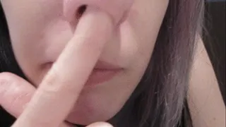 Nose picking and snot blowing (no tissues)