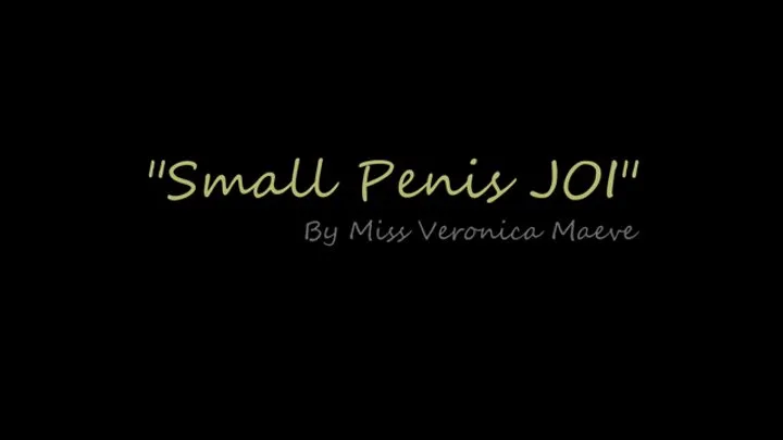 Small Penis JOI