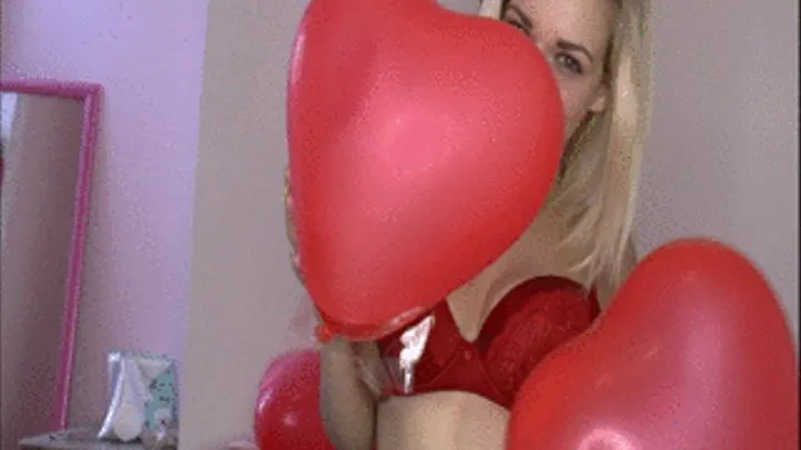 Valentines Balloon Tease and Pop