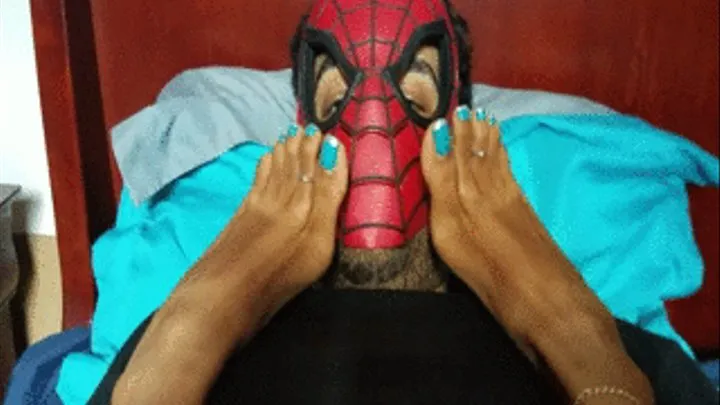 Spidey-Bitch Footjob