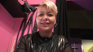 Cum Instruction in hot PVC-Outfit